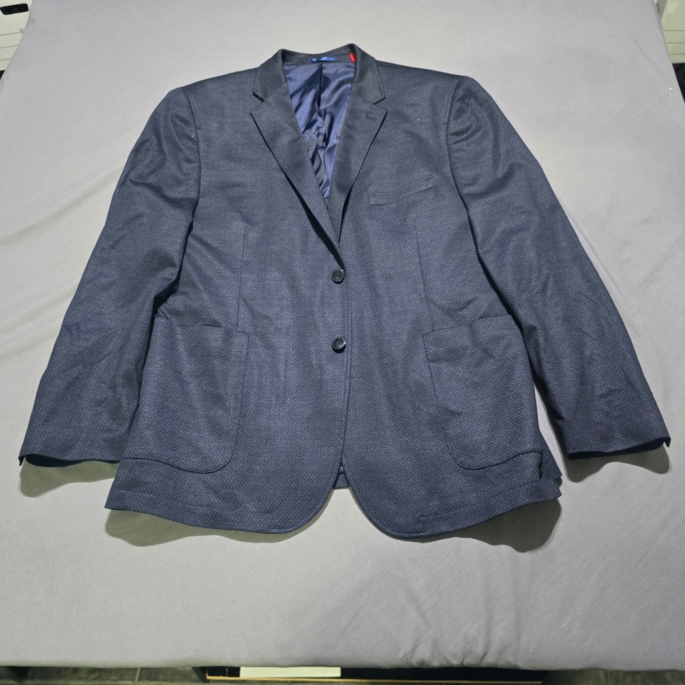 Johnston & Murphy XC4 Blazer Mens XL Navy Blue Extreme Comfort Sport Coat